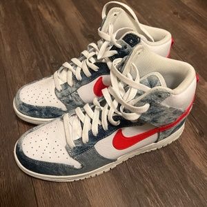 Nike high tops jean wash women